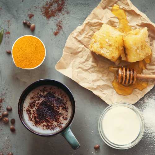 Würziger Kurkuma Honig Latte, Manuka Honig von bedrop